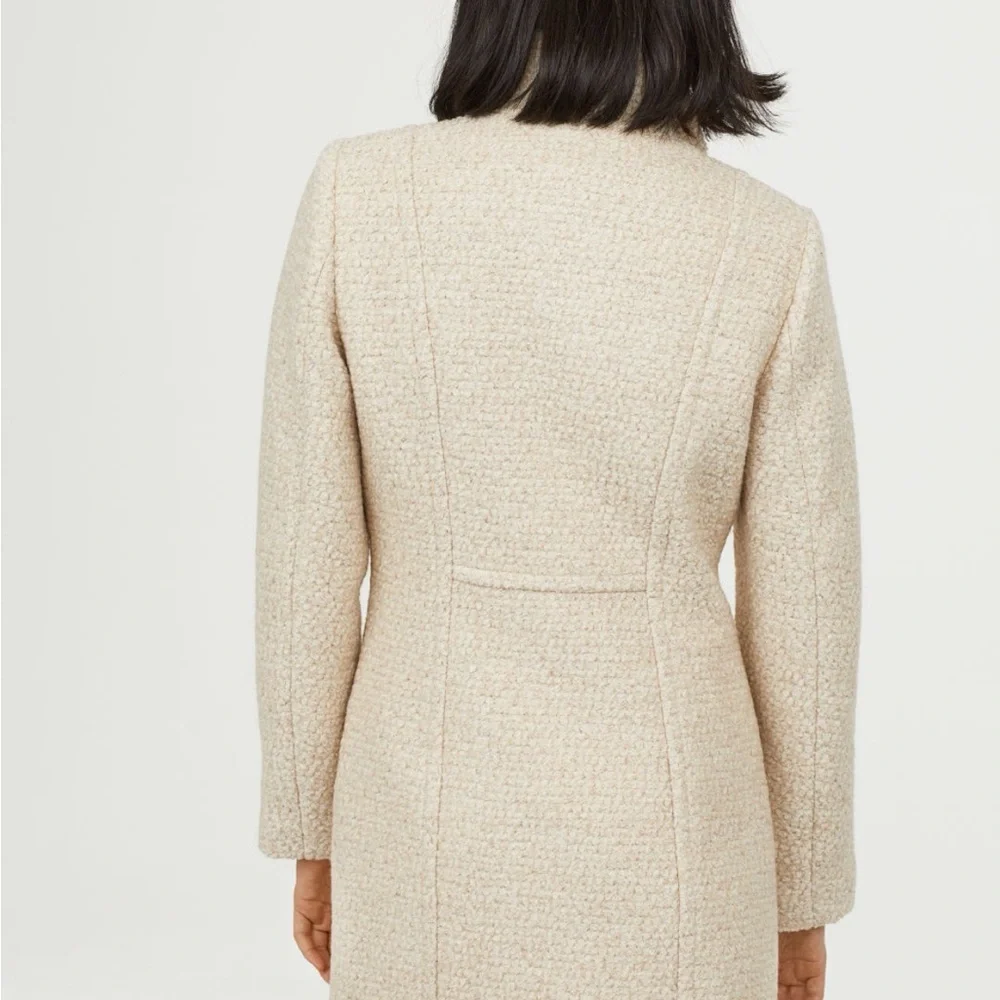 Women's Beige Textured Jacket - Picture 3 of 5